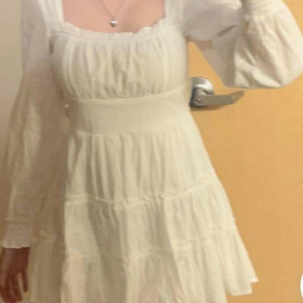 Elegant Altar'd StateWhite Long Sleeve Dress - Picture 14 of 14